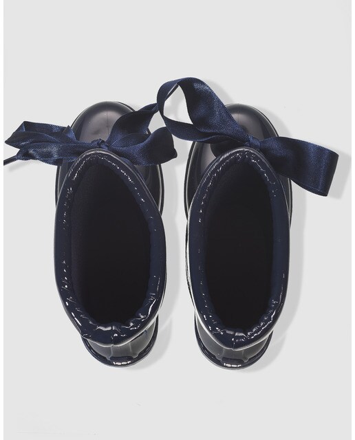 Botas de agua de niña de Igor azules acharoladas