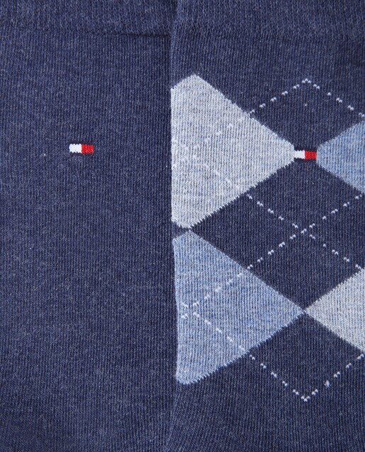 Pack de dos pares de calcetines de hombre Tommy Hilfiger cortos grises