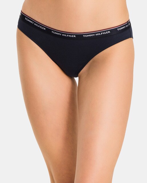 Pack de tres bragas Essentials Tommy Hilfiger lisas variadas