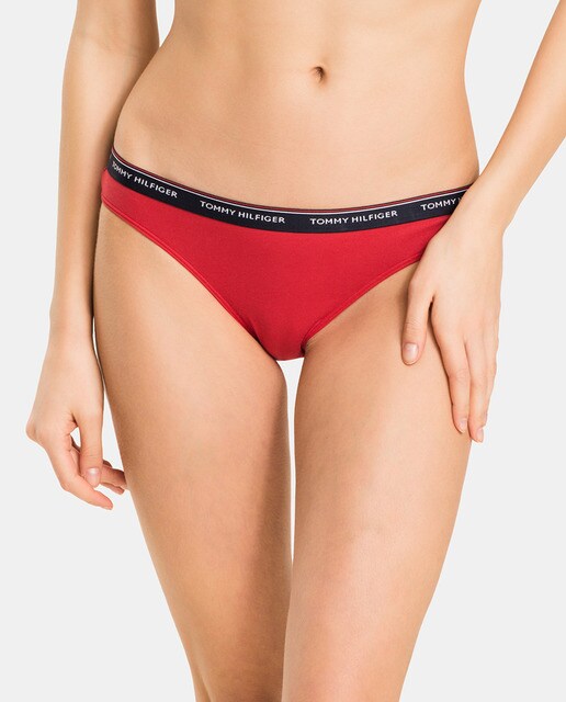 Pack de tres bragas Essentials Tommy Hilfiger lisas variadas