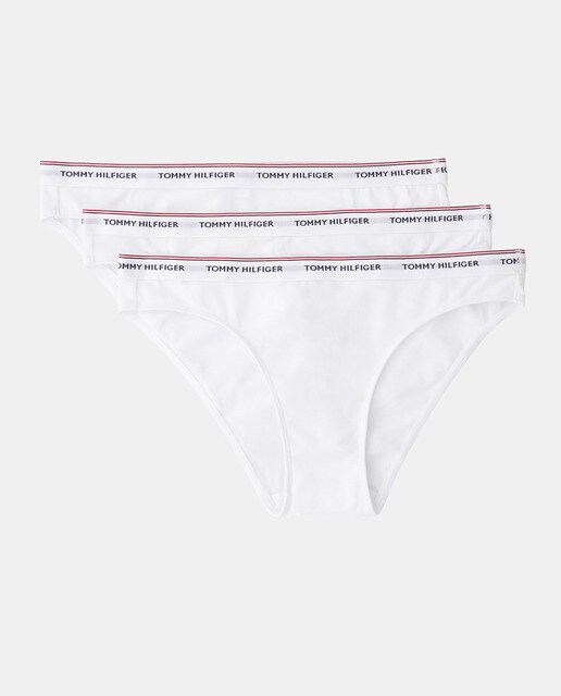 Pack de tres bragas Essentials Tommy Hilfiger lisas