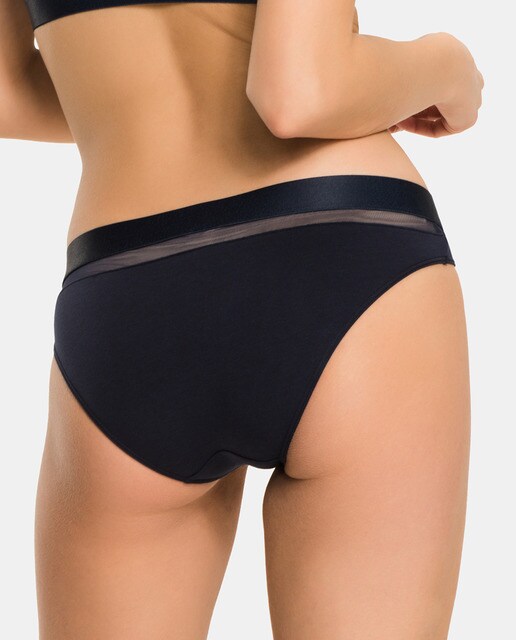 Braga bikini Sheer Flex Cotton Tommy Hilfiger con banda transparente