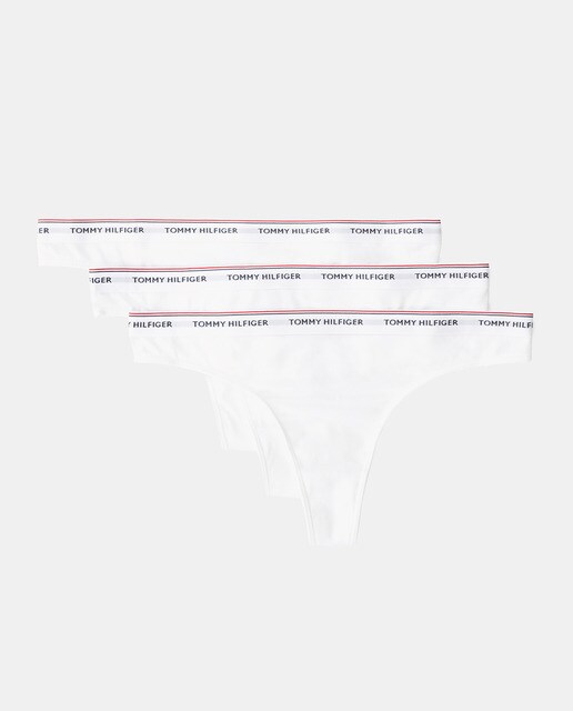 Pack de tres tangas Essentials Tommy Hilfiger lisas