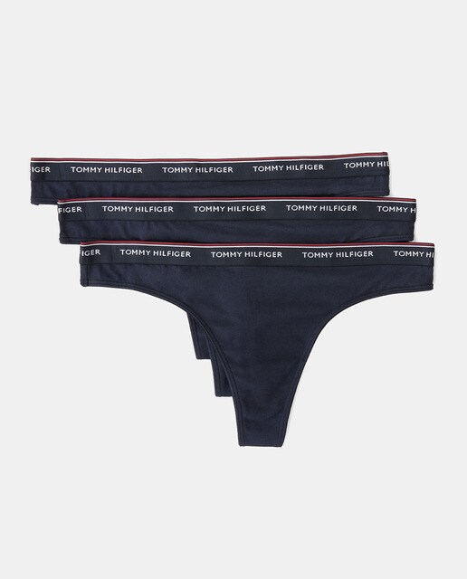 Pack de tres tangas Essentials Tommy Hilfiger lisas