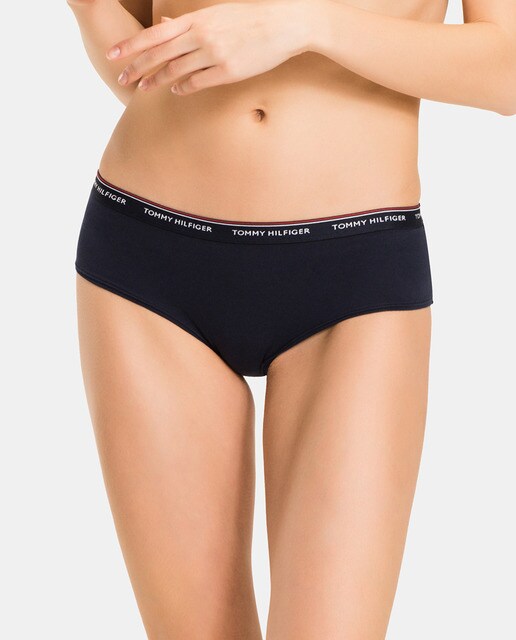 Pack de tres culottes Essentials Tommy Hilfiger lisos