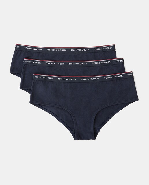Pack de tres culottes Essentials Tommy Hilfiger lisos