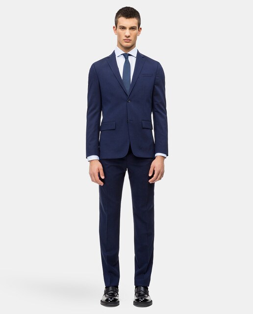 Pantalón de traje de hombre Calvin Klein regular azul