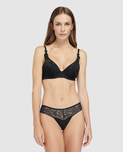 Tanga Secrets Promise de encaje y microfibra