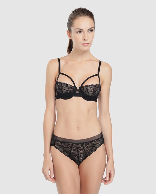 Braga brasileña Superior Lace Skny con encaje floral