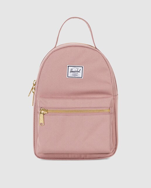 Mochila de mujer Herschel rosa con cremallera