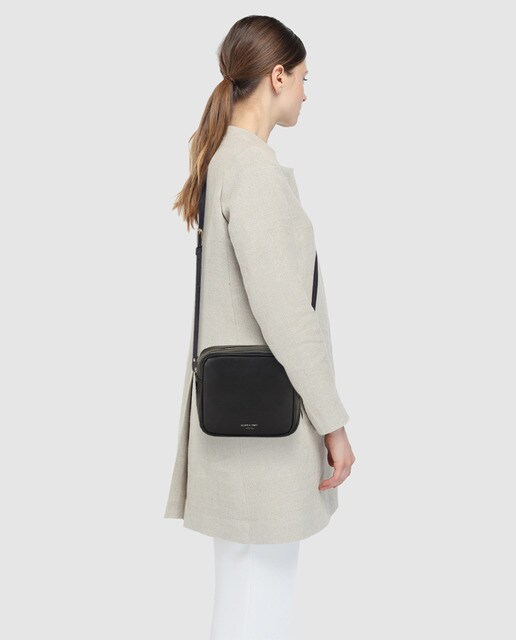 Bandolera mini Miriam de piel napa en negro de mujer