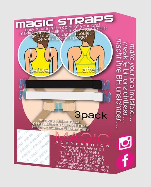Pack de três suspensórios Magic Body Fashion