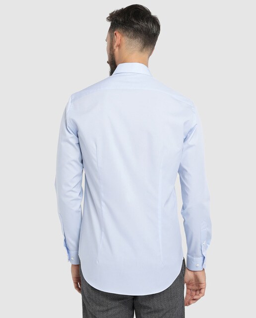 Camisa stretch de hombre Tommy Tailored slim azul