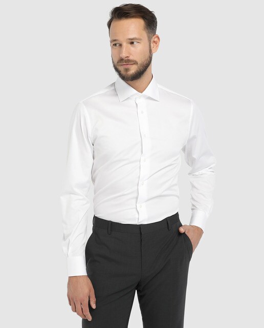 Camisa twill de hombre Tommy Tailored regular blanco