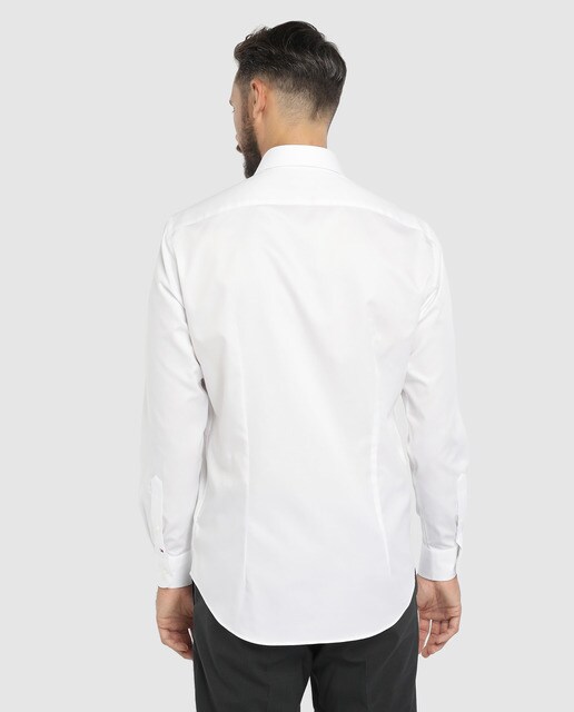 Camisa twill de hombre Tommy Tailored regular blanco