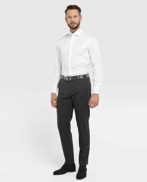 Camisa twill de hombre Tommy Tailored regular blanco