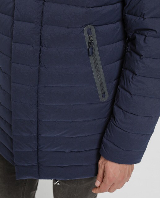 Plumífero de hombre Brooks Brothers azul con capucha