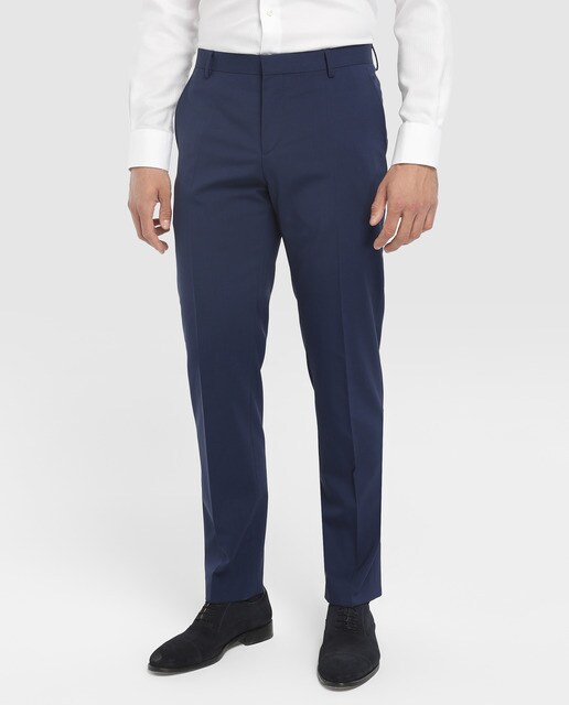 Pantalón de traje de hombre Tommy Tailored regular azul