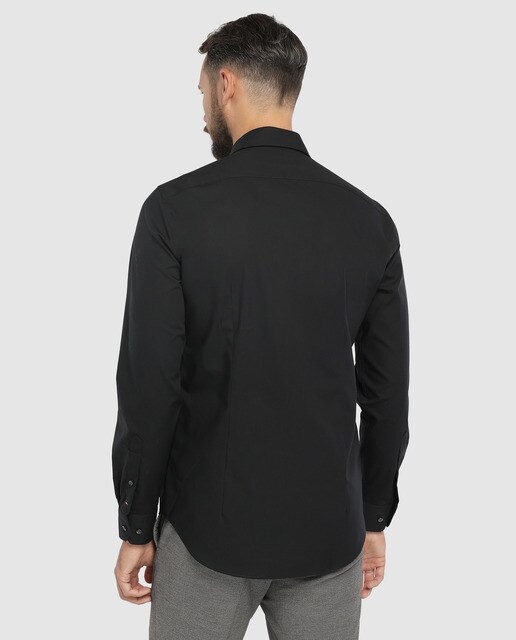 Camisa de hombre Tommy Tailored slim en negro