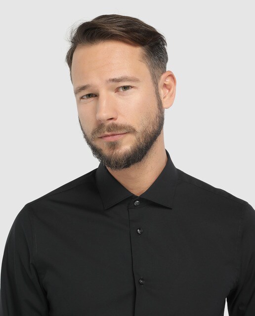 Camisa de hombre Tommy Tailored slim en negro