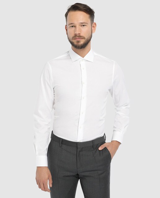 Camisa de hombre Tommy Tailored slim en blanco