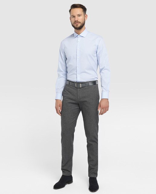 Camisa stretch de hombre Tommy Tailored slim azul
