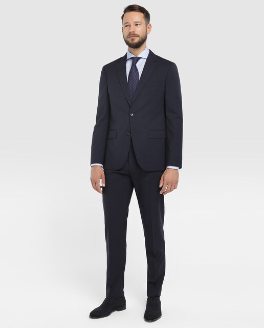Pantalón de traje de hombre Tommy Tailored regular azul marino