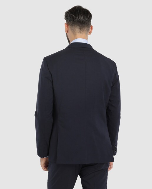 Americana de hombre Tommy Tailored regular lisa azul marino