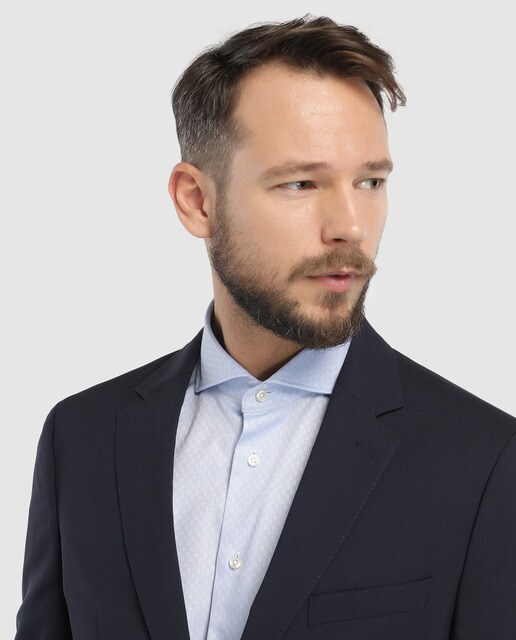 Americana de hombre Tommy Tailored regular lisa azul marino