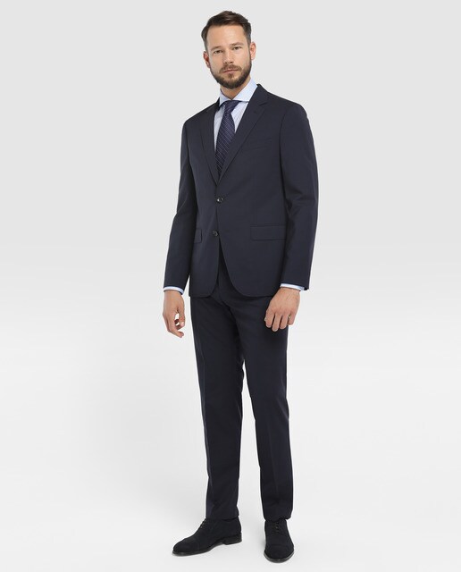 Americana de hombre Tommy Tailored regular lisa azul marino