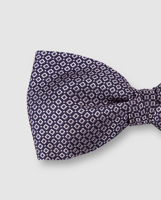 Pajarita de seda Emidio Tucci morado jacquard fantasía