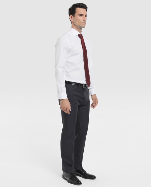 Camisa de hombre Emidio Tucci slim lisa blanca