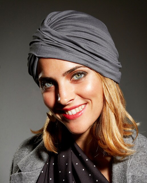 Turbante de mujer Belle Turban Alejandría-V de viscosa gris
