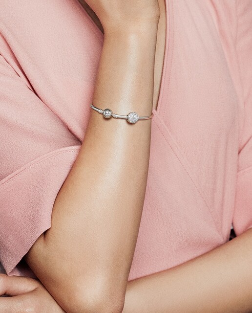 Charm Pandora Esfera de plata y circonitas