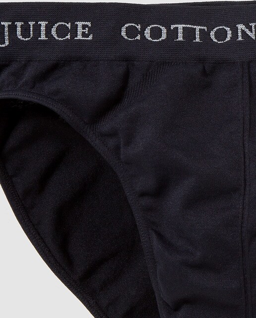 Slips básico de niño Cotton Juice sin costuras en negro
