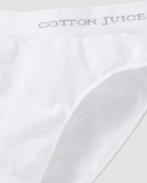 Braga básica de niña Cotton Juice sin costuras en blanco