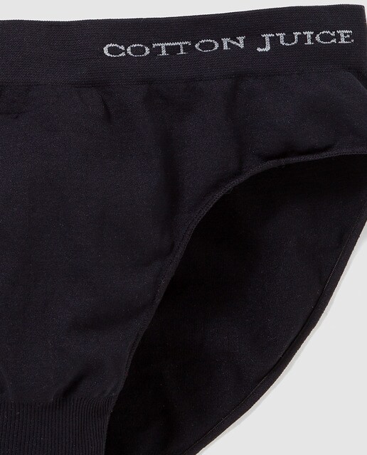 Braga básica de niña Cotton Juice sin costuras en negro