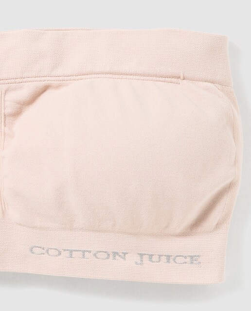 Bandeau de niña Cotton Juice sin costuras en beige