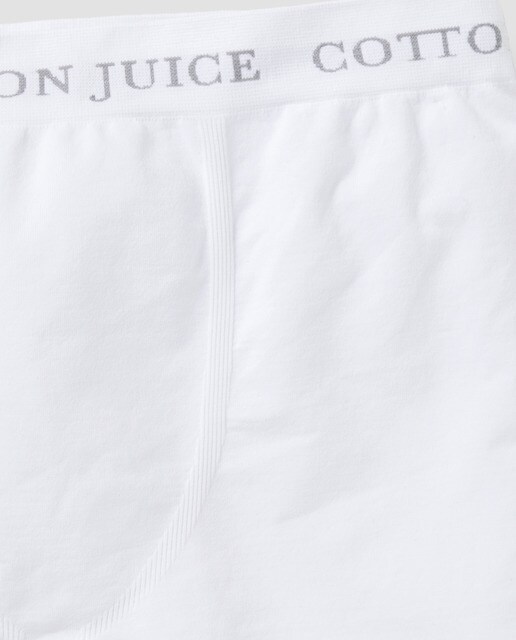 Bóxer básico de niño Cotton Juice sin costuras en blanco