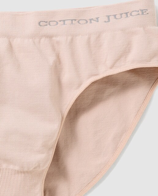 Braga básica de niña Cotton Juice sin costuras en beige