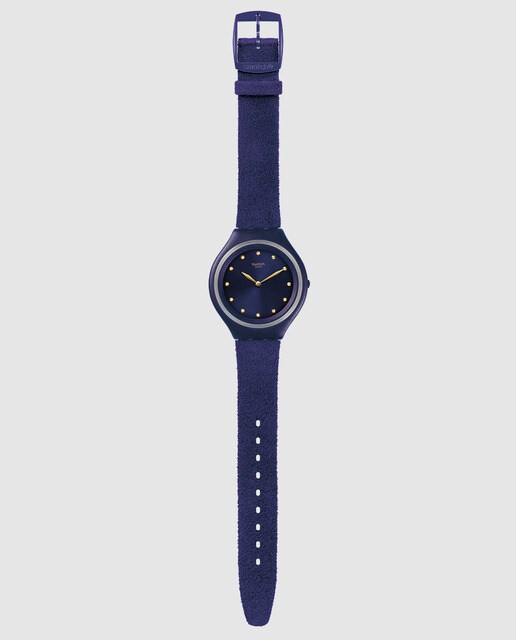 Reloj de mujer Swatch Deep Wonder SVUV102 de piel morado