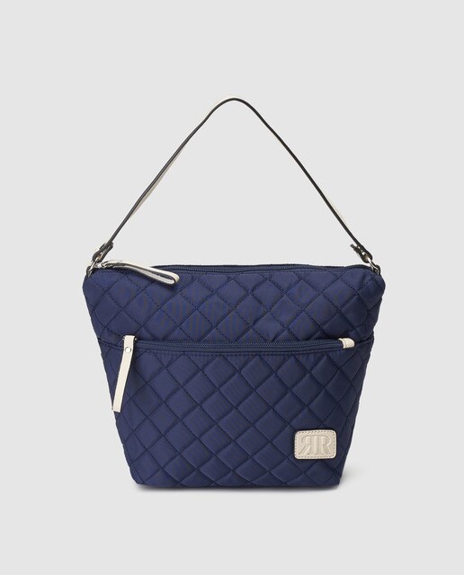 Bolso de hombro acolchado Piel Morena de nylon azul con cremallera