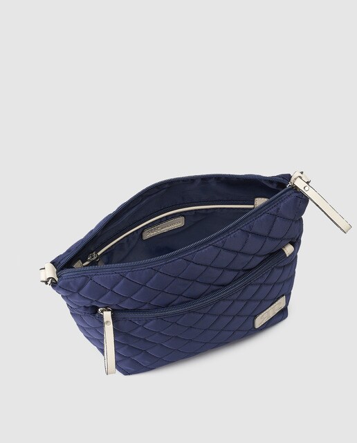 Bolso de hombro acolchado Piel Morena de nylon azul con cremallera