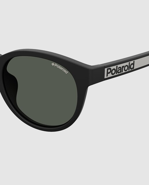 Gafas de sol unisex Polaroid pantos en negro con lente gris