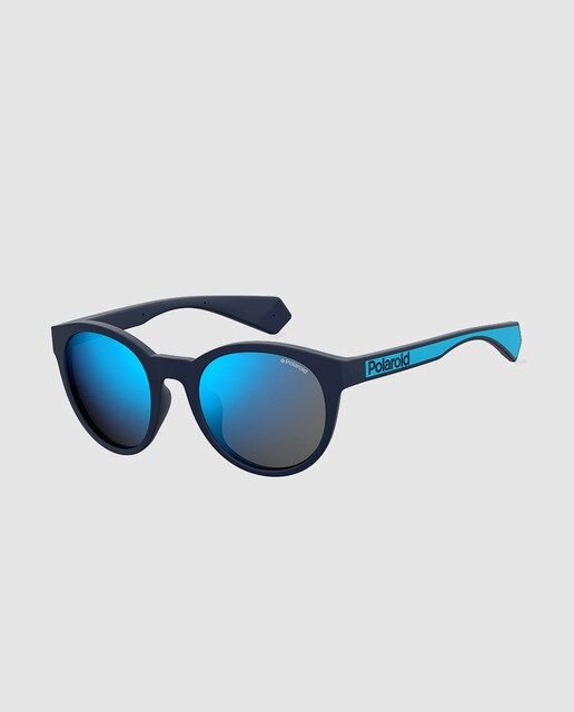 Gafas de sol unisex Polaroid pantos en azul marino con lente azul