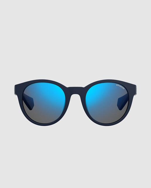 Gafas de sol unisex Polaroid pantos en azul marino con lente azul