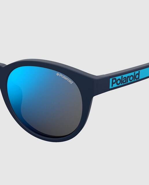 Gafas de sol unisex Polaroid pantos en azul marino con lente azul