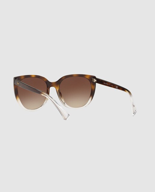 Gafas de sol de mujer Ralph Lauren inyectadas con montura degradada en habana