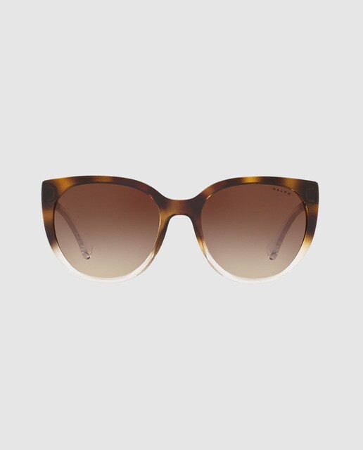 Gafas de sol de mujer Ralph Lauren inyectadas con montura degradada en habana