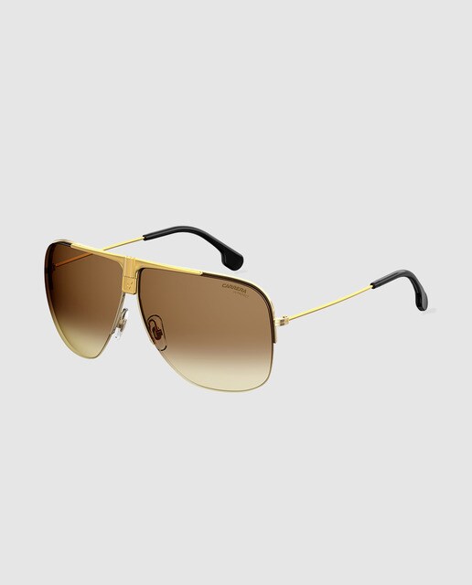 Gafas de sol unisex Carrera aviador con montura al aire y lente marrón